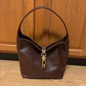 Dooney chestnut florentine small logo lock